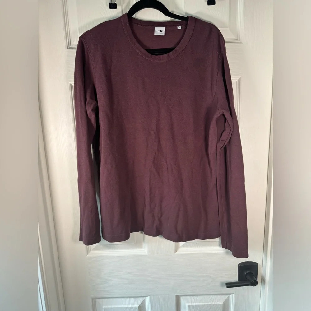 NN.07 No Nationality Cliff Lyocell blend Tee Wine Burgundy Men’s Size X-Large